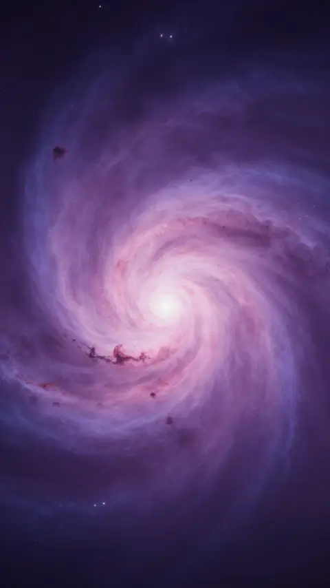 A dreamy galaxy swirl, phone wallpaper, clean composition